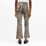 Cropped leopard jeans fra Ganni