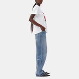 GANNI T4004 Basic jersey cherry relaxed t-shirt - hvid