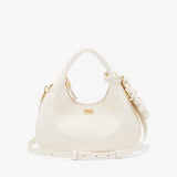 GANNI B2070102 Hobo Mini Grained taske - egret