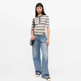 GANNI J1639 Rigid Denim Izey jeans - mid blue vintage