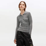 GANNI K2606 Spacedyed Polo - sort