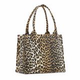 GANNI A5807 Large Easy Shopper Print - leopard