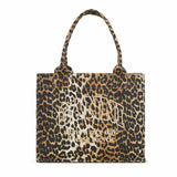 GANNI A5807 Large Easy Shopper Print - leopard