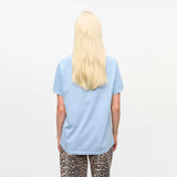 GANNI T4155 Re-cut relaxed t-shirt - soft chambray blå