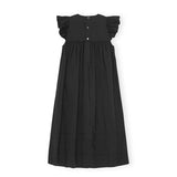 Sort bomuldskjole med lommer fra Ganni