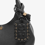 GANNI A6981 Hobo Medium Grained taske - sort