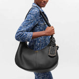 GANNI A6981 Hobo Medium Grained taske - sort