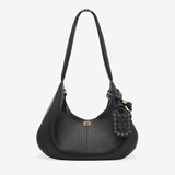 GANNI A6981 Hobo Medium Grained taske - sort