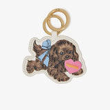 GANNI A7061 nøglering - tobacco brun hundehvalp