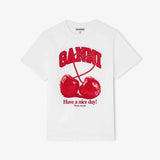 GANNI A1050247 T-shirt with Cherry - hvid