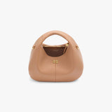 GANNI C1040004 Hobo Mini Grained taske - Tawny Birch