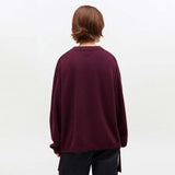 GANNI K2631 Future Wool Oversized O-neck sweater - burgundy