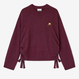 GANNI K2631 Future Wool Oversized O-neck sweater - burgundy