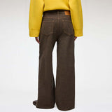 GANNI A1100190 Neppy Denim Lari Jeans - Chicory Coffee