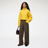 GANNI A1100190 Neppy Denim Lari Jeans - Chicory Coffee