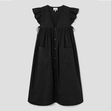 GANNI A1030712 Cotton Angel Long Dress - sort