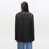 GANNI W0797 Calendered Wool blazer - sort