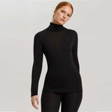 HANRO uld/silke turtle neck- sort