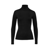 HANRO uld/silke turtle neck- sort