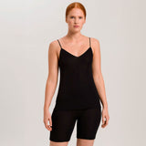 HANRO uld/silke spaghetti top - sort