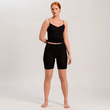 HANRO uld/silke spaghetti top - sort