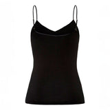 HANRO uld/silke spaghetti top - sort