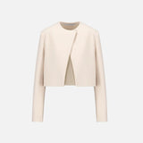 HARRIS WHARF LONDON Light pressed wool Bolero jakke - cream