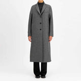 HARRIS WHARF LONDON Long Topcoat Pressed Wool frakke - Middle Grey