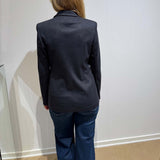 HARRIS WHARF LONDON Double breasted merino blazer - anthracite