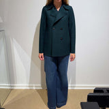 HARRIS WHARF LONDON Peacoat pressed wool jakke - Bottle Green