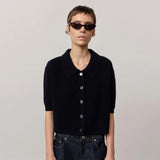 HERSKIND Aria cashmere cardigan - navy