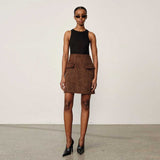 HERSKIND Benjamin mini nederdel - brun