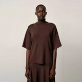 HERSKIND Brittany Knit Blouse - coffee