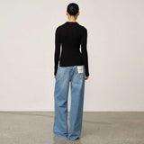 HERSKIND Cadee Knit bluse - sort