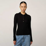 HERSKIND Cadee Knit bluse - sort