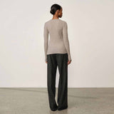 HERSKIND Camb merino uld bluse - light taupe