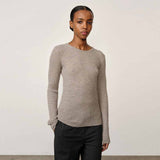 HERSKIND Camb merino uld bluse - light taupe