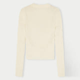 HERSKIND Daniella strikbluse - off white