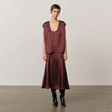 HERSKIND Tove top - mahogany brun