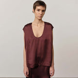 HERSKIND Tove top - mahogany brun