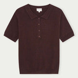 HERSKIND Alberto Knit Polo bluse - java brun
