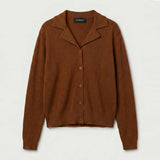 HERSKIND Alton Cashmere Cardigan - Dark Amber