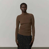 HERSKIND Bib Knit Blouse - Earth