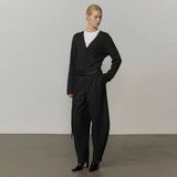 HERSKIND Dante Mid waist bukser - sort