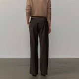 HERSKIND Jack Low Waist bukser - Brown Melange