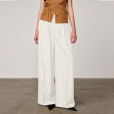 HERSKIND Lotus mid waist bukser - hvid