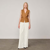 HERSKIND Lotus mid waist bukser - hvid