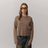 HERSKIND Constantine Cashmere Blouse - Croissant