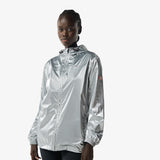 HUNTER Metallic regnjakke - silver