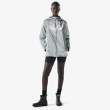 HUNTER Metallic regnjakke - silver